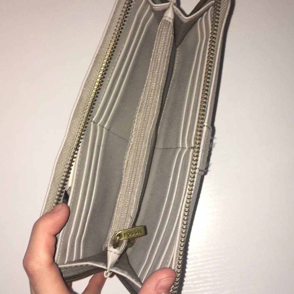SOLD. Grey Fossil Wallet